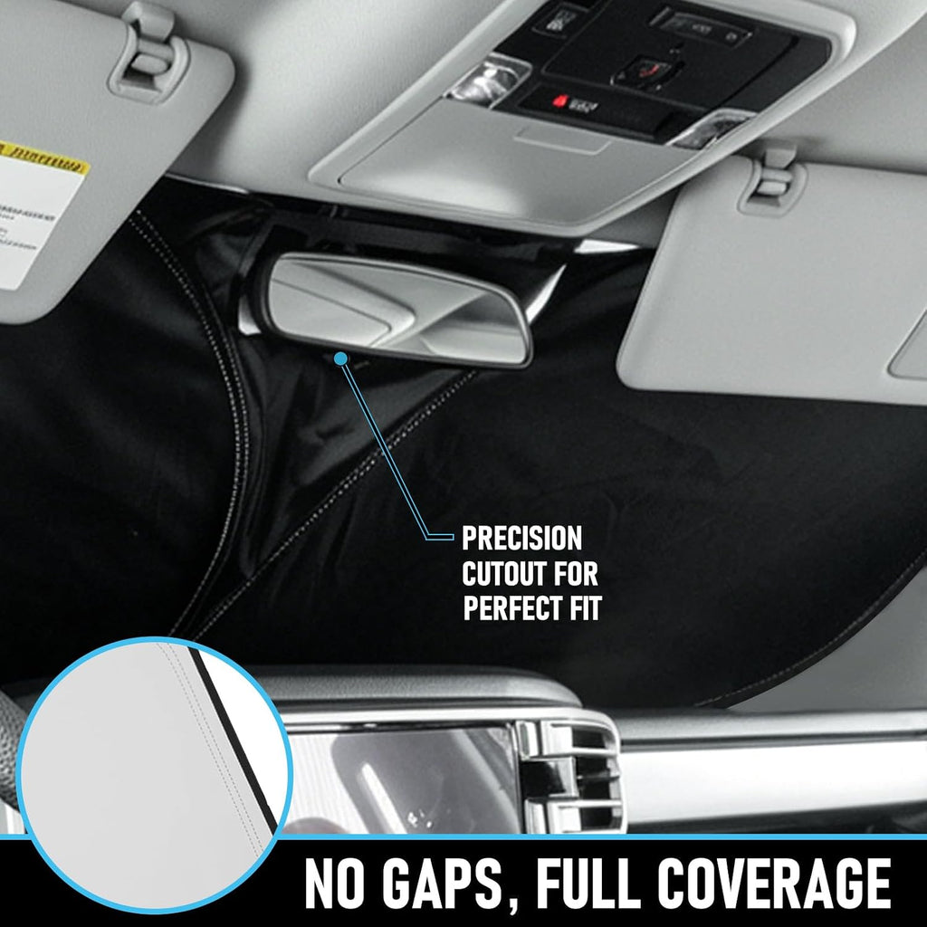 Windshield Sun Shade Compatible with 2015-2020 Ford F150 Accessories,Foldable Front Sun Visor,F-150 Sunshade,Fits Lariat,King Ranch,Platinum,XL,XLT,Limited and Raptor Model