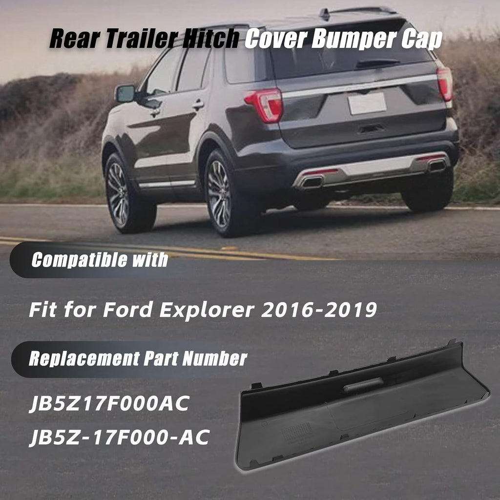 JB5Z-17F000-AC Bumper Trailer Hitch Access Cap Rear Fit for Ford Explorer 2016 2017 2018 2019 Replace# JB5Z17F000AC