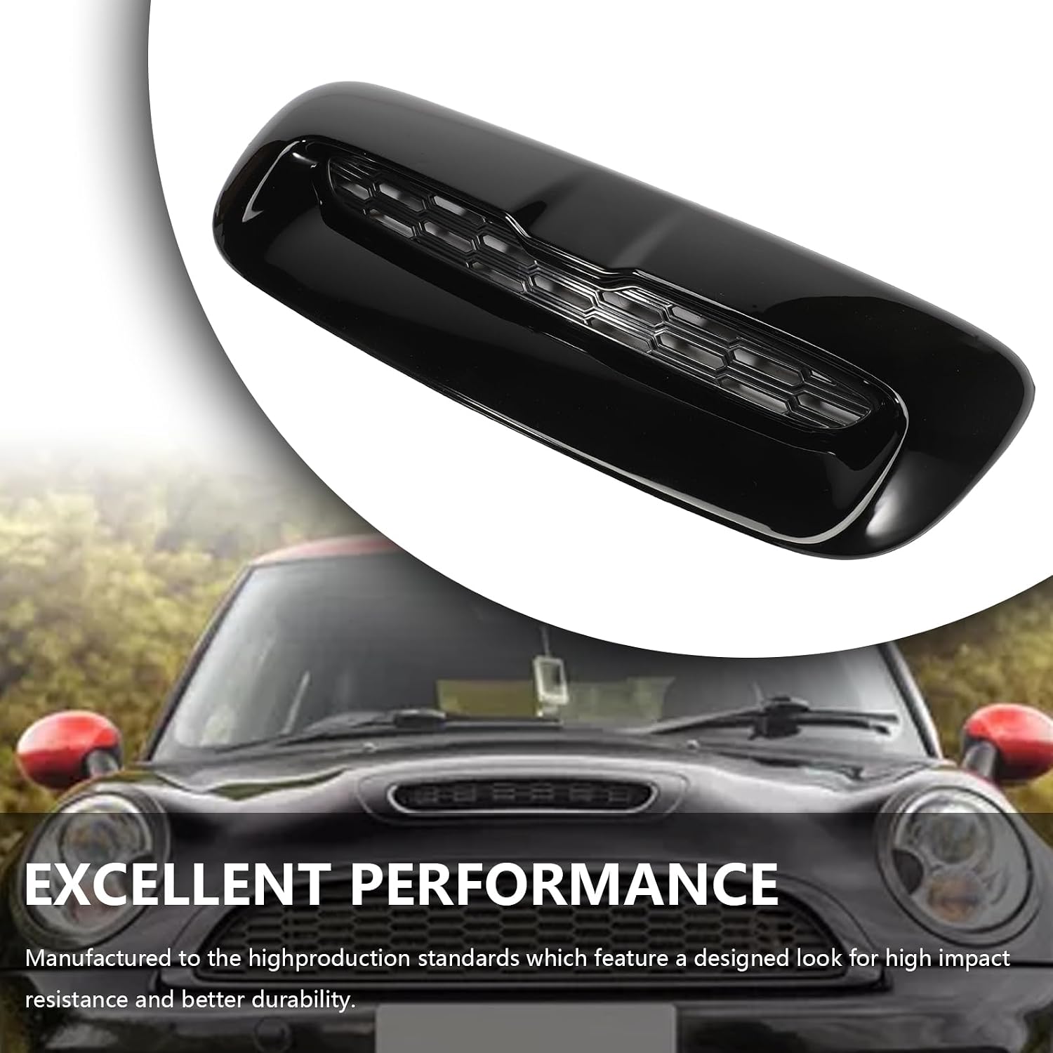 51132756095 Hood Scoop Fit for 2007-2013 Mini Cooper S R55 R56 R57 R58 R59 Hood Bonnet Vent Scoop Cover
