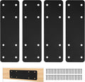 10"x3" straight steel plate for wood, 3mm, black, main product view
