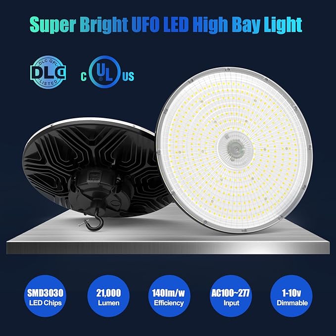 UFO LED Low Bay Light 4000K 80W 100W 150W 21, 000Lumen 3000K Highbay UFO Lights - Image 3