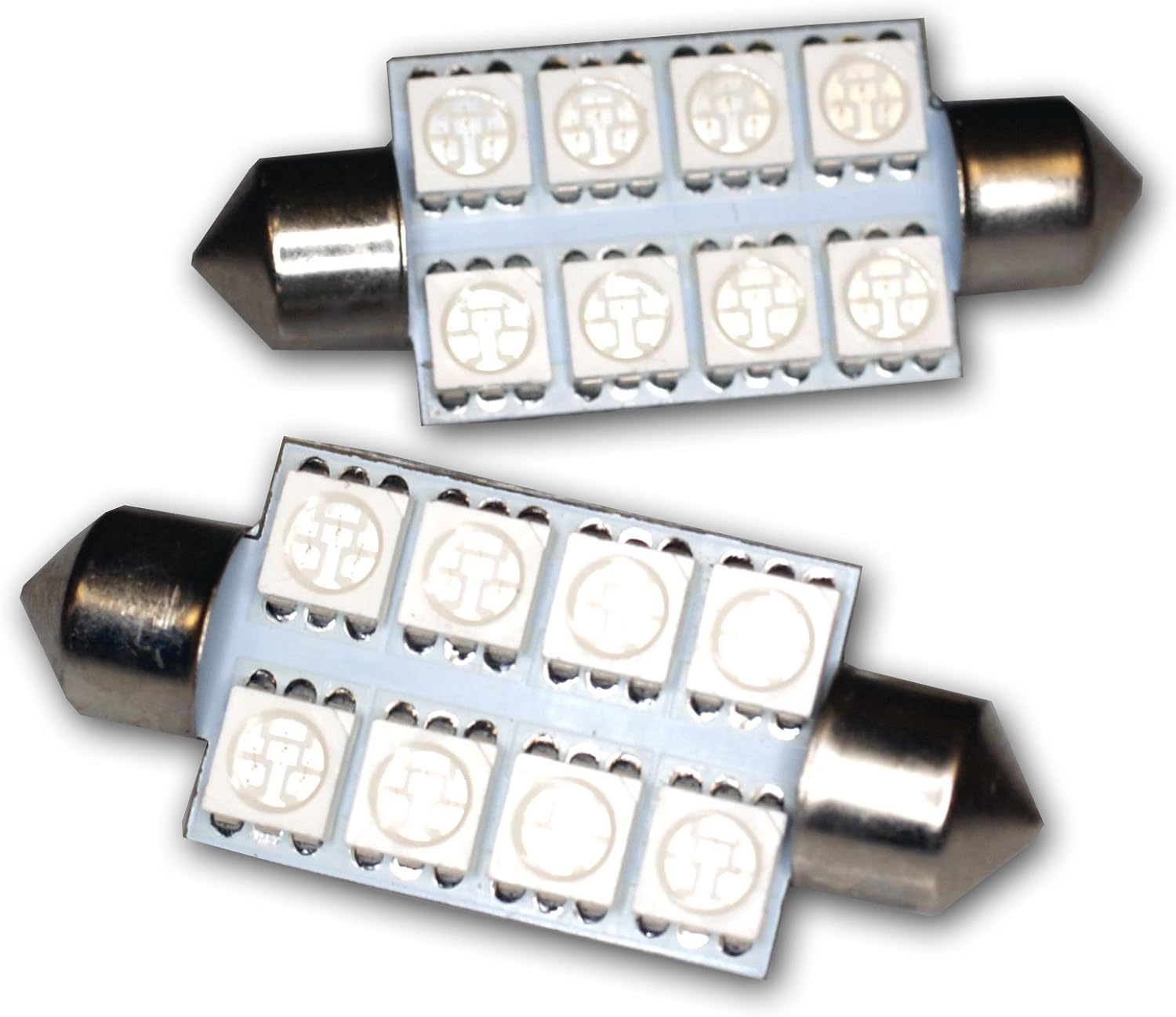 LEDTCL-39M-BS8 Trunk Cargo Light LED Light Bulbs Festoon 39mm, 8 SMD LED Blue 2-pc Set