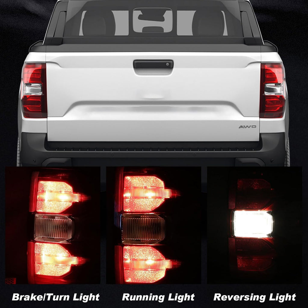 Tail Light Assembly Compatible With 2022-2024 Ford Maverick XL XLT Right Passenger Side Replace NZ6Z-13404-C Halogen