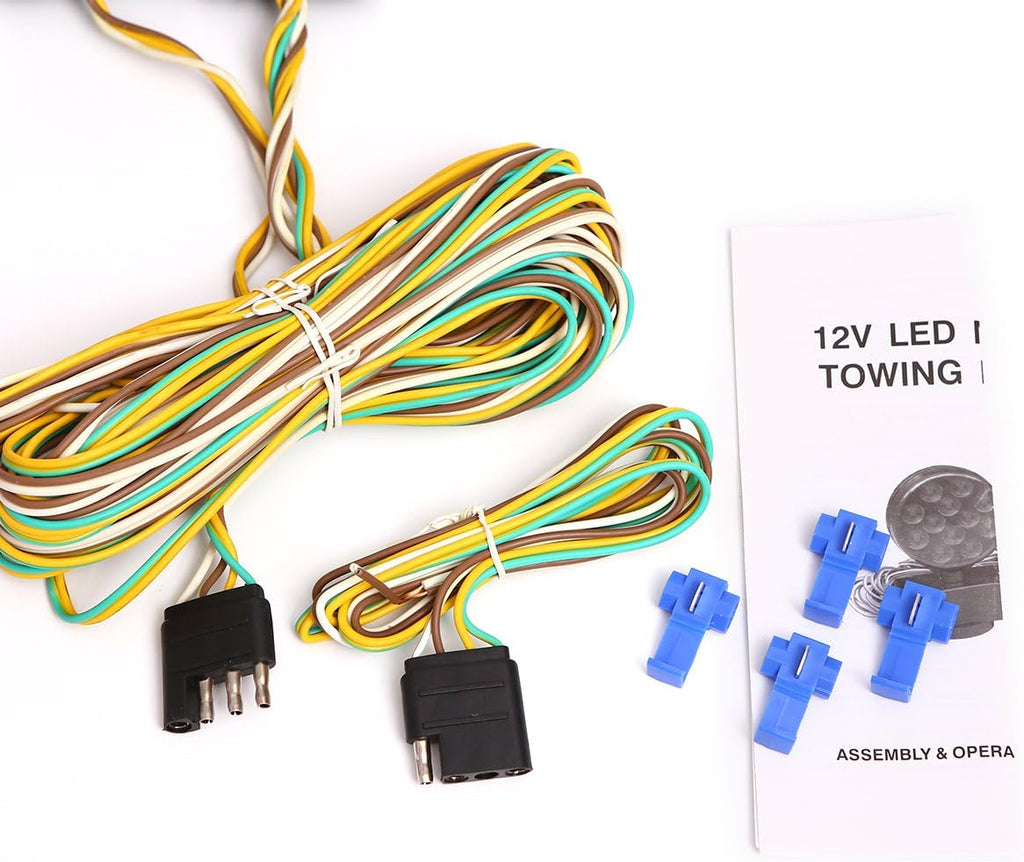 CZC AUTO 12V LED Magnetic Towing Light Kit for Boat Trailer RV Truck - Magnetic Strength 55 Pounds