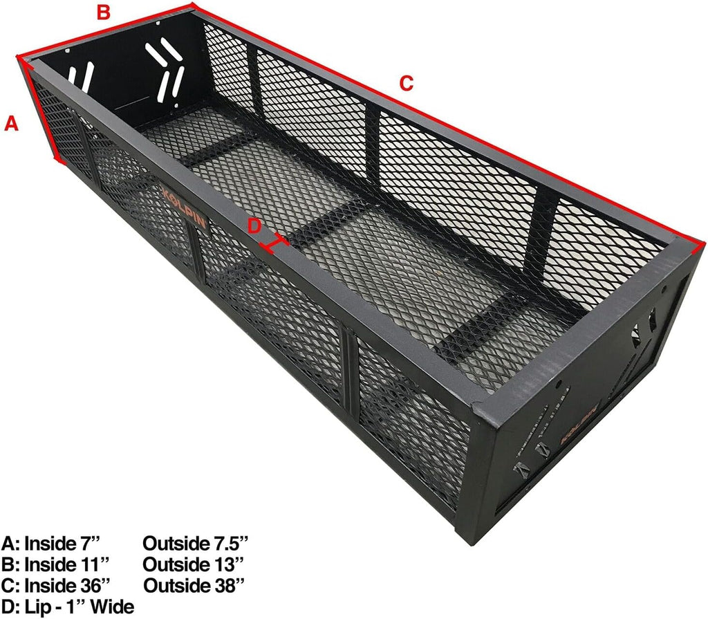 Kolpin 53360 ATV Front Rack Gear Basket, Black