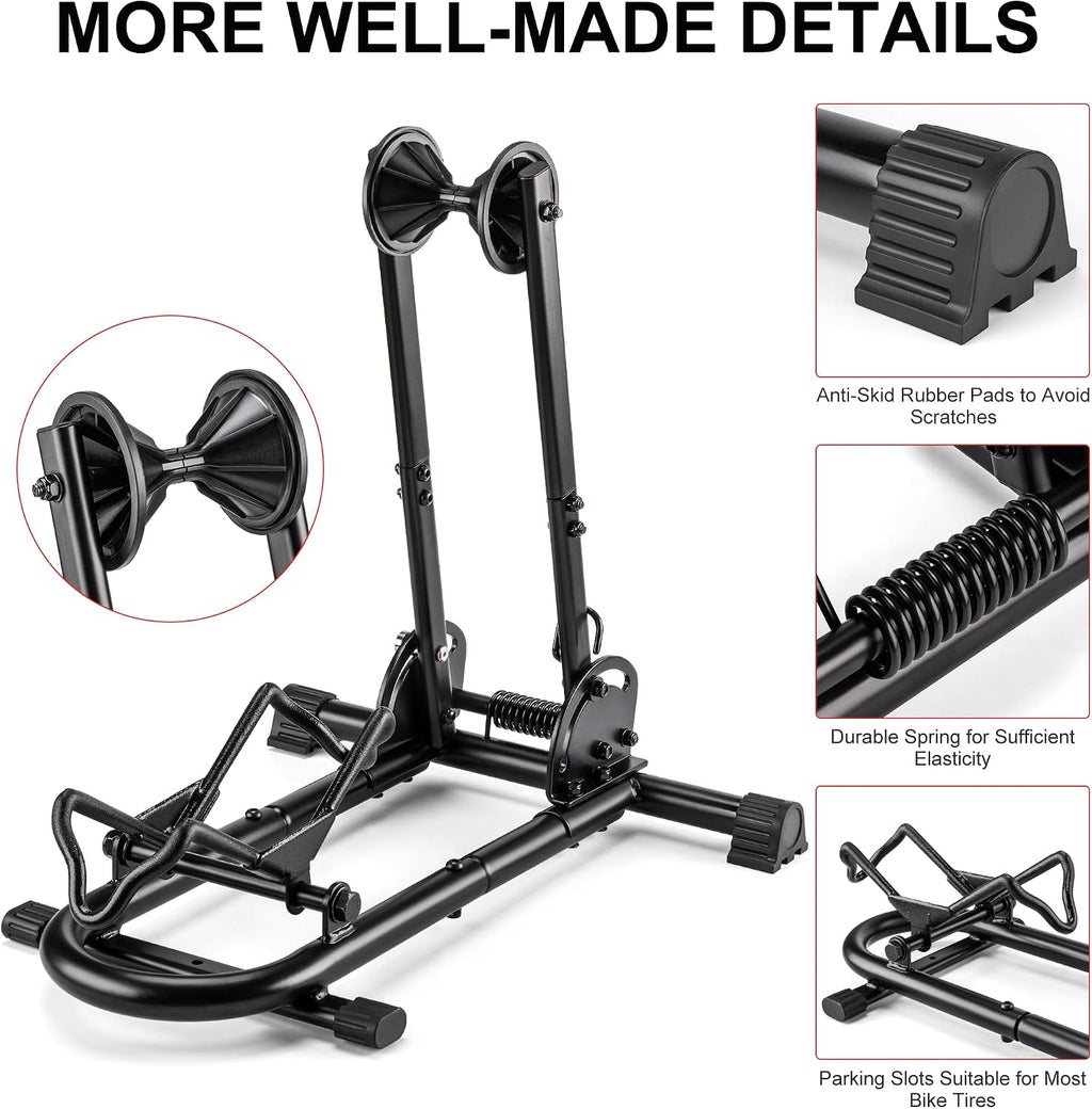 indoor bike floor stand - bike stand rack, side view