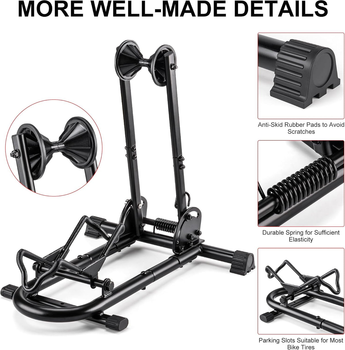 indoor bike floor stand - bike stand rack, side view