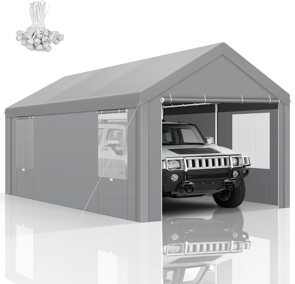 cobizi 10x20 ft heavy duty carport with galvanized, main product view