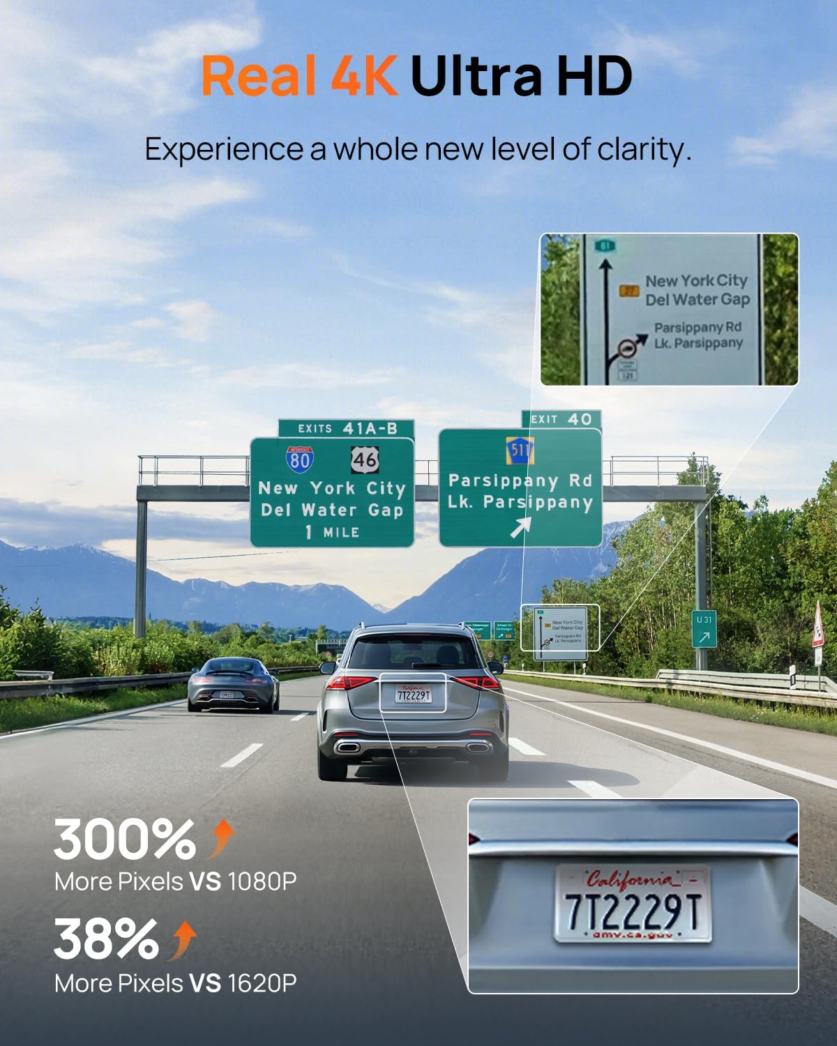 70mai m310 plus 4k dash cam front with, close-up detail