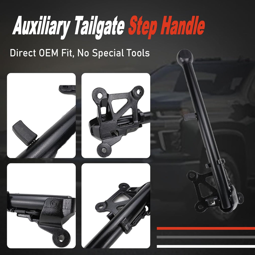 Auxiliary Tailgate Step Handle Compatible with Chevrolet GMC Sierra | Compatible with Chevy Silverado GMC Sierra 1500 2500HD 3500HD 2019 2020 2021 2022 2023 2024 2025 2026 Bed Grab Assist Handle