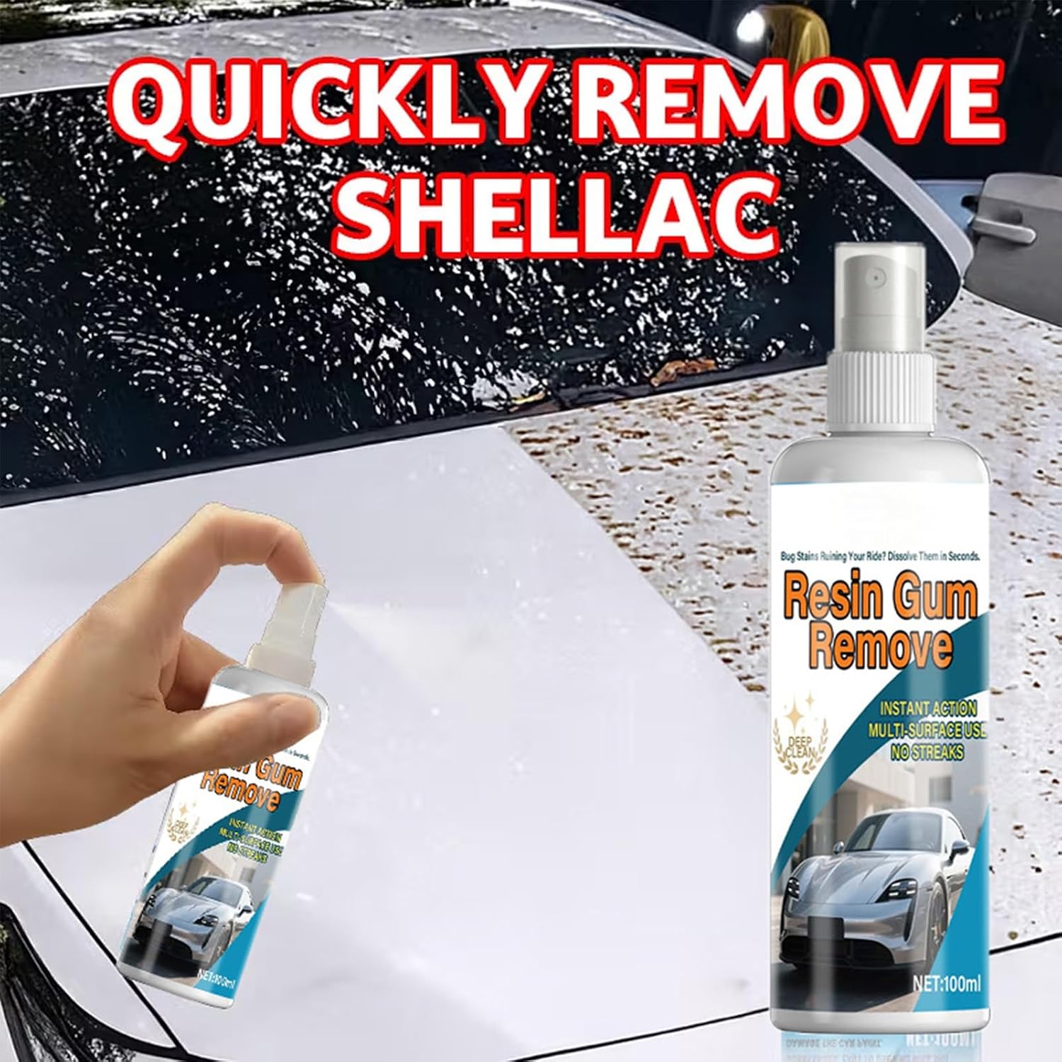 ordinarYone Professional Bird Tar Resin 100ml Bird Fall Remover Spray Night Spray Protect Vehicle Paint