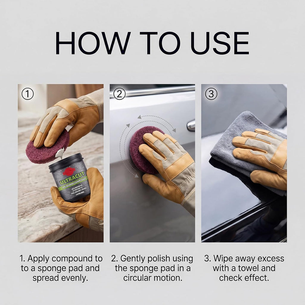 Surface Restoration Polish with Pad, Multi-Surface Scratch Remover, Polishing & Surface Protection (2 Pcs)