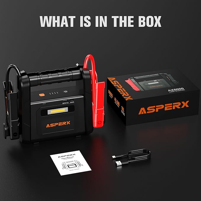 AsperX 6000A Car Jump Starter, Battery Jumper Starter Portable - Image 7
