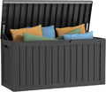 vixzen 80 gallon resin deck box, lockable outdoor, main product view