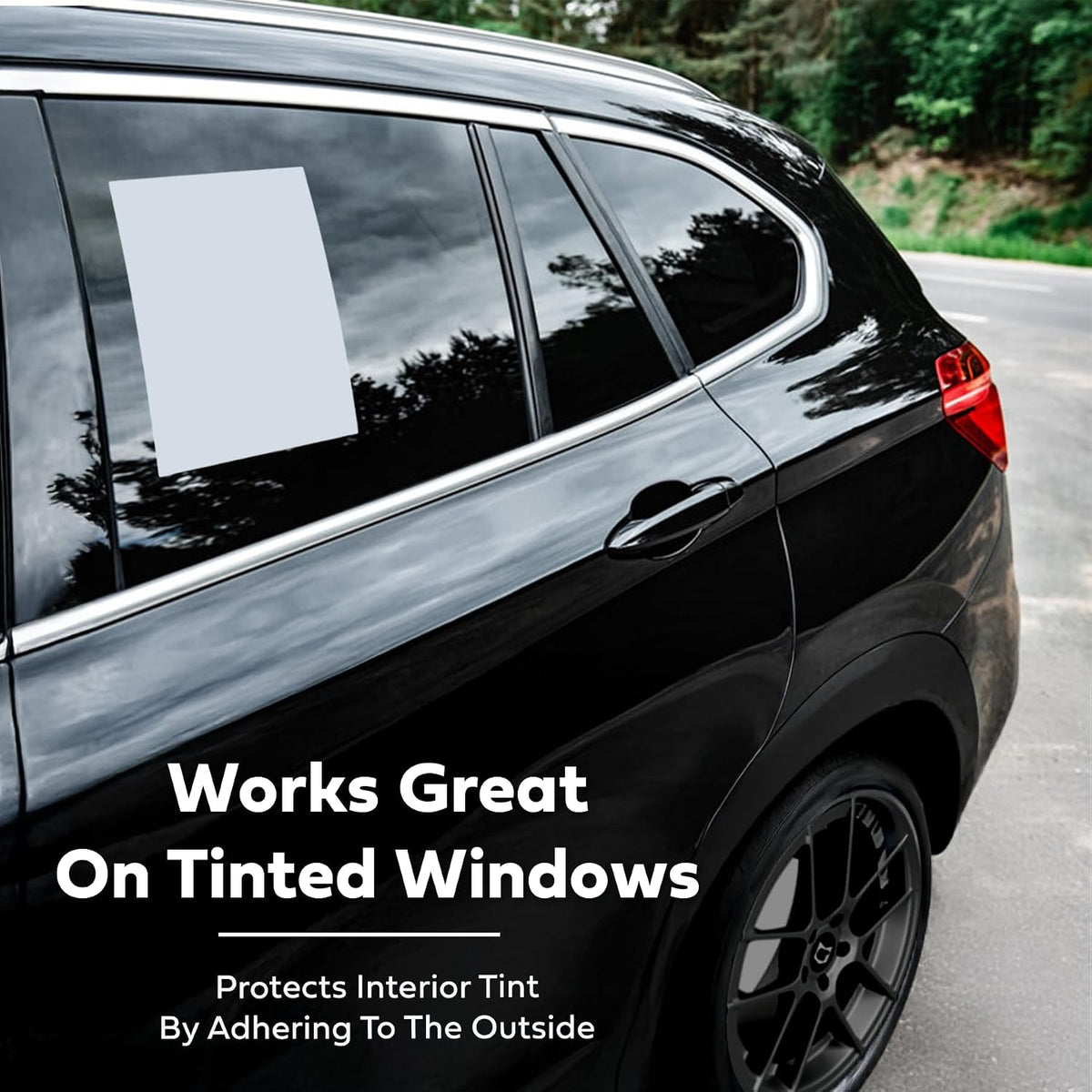 window stickers for car dealers -plain blank white showing dimensions