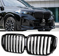 G05 Grill, Front Kidney Grille Compatible with 2024-IN BMW X5 G05 Single Slat Gloss Black Grill