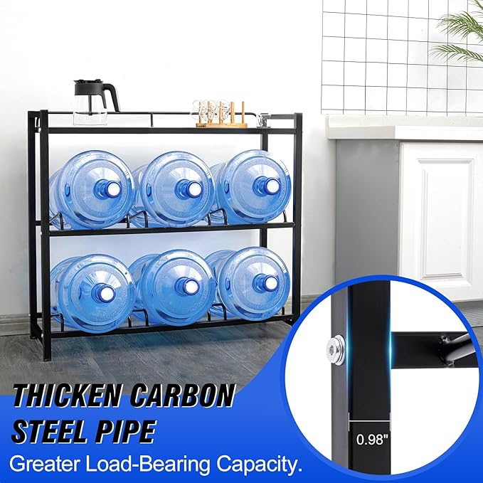 5 Gallon Water Bottle Holder 6-Tray 3/5 Gallon Water Jug Rack - Image 3