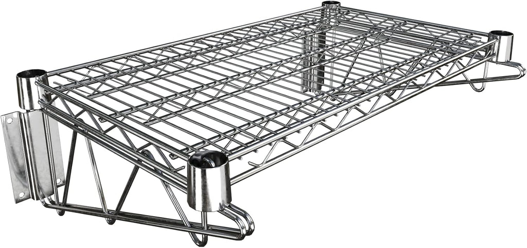 14" x 24" Chrome Wire Wall Mount Shelf