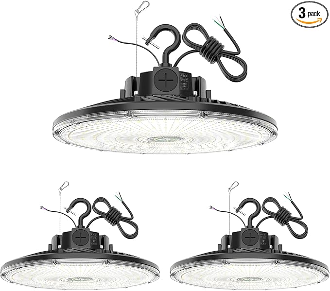 3 Pack 480V LED High Bay Light UL DLC Listed UFO Light 300W 240W 200W Adjustable by YELLORE-Professionalledlightsmanufacturerspecializingincommercialandindustriallighting