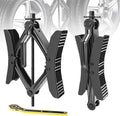 Lafati Camper Wheel Chock Stabilizer 2 Sets for RV Travel Trailer Heavy Duty X-Shaped RV Stabilizer Wheel Chock Anti-Move Tire Wheel Chock