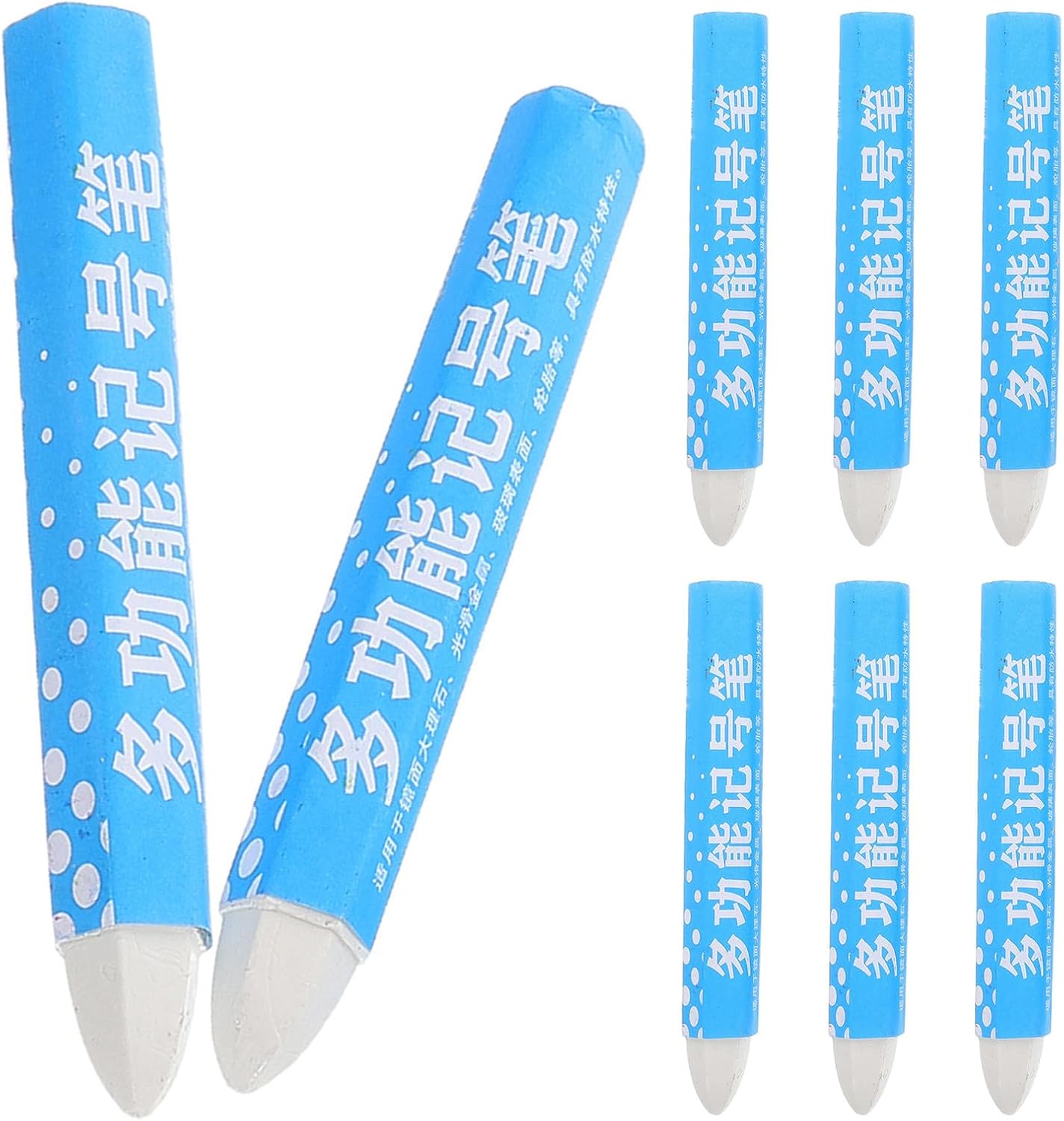 8pcs White Wax Tire Marker Pens for Rubber Tires and Wood Comfortable Grip and Lasting Markings Water-resistant Car Pens for Workshop and Construction Sites