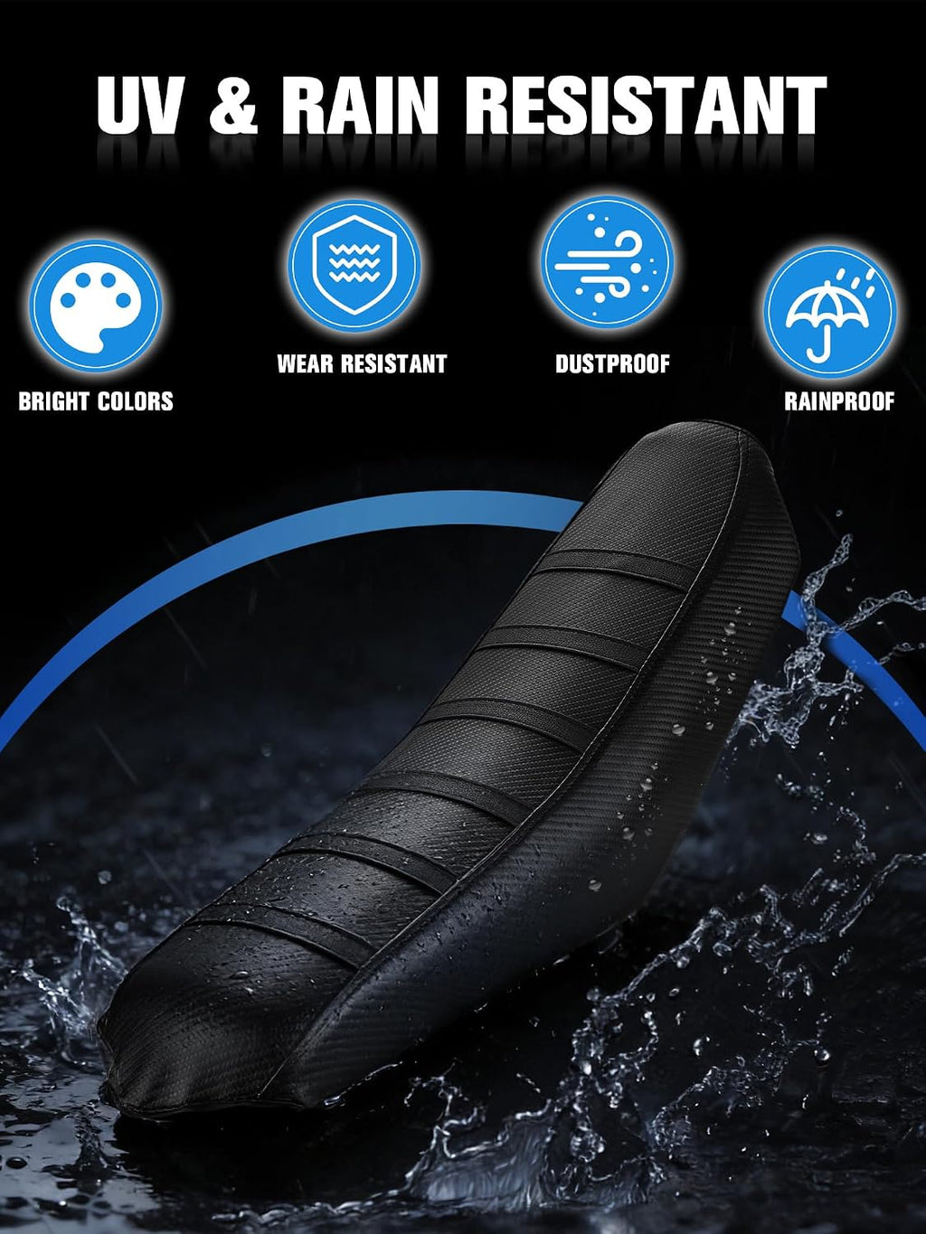 Non-Slip Seat Cover Compatible Fit for Tuttio Tutti Tutto Soleil 01, Electric Dirt Bike Soft Seat Cover Black