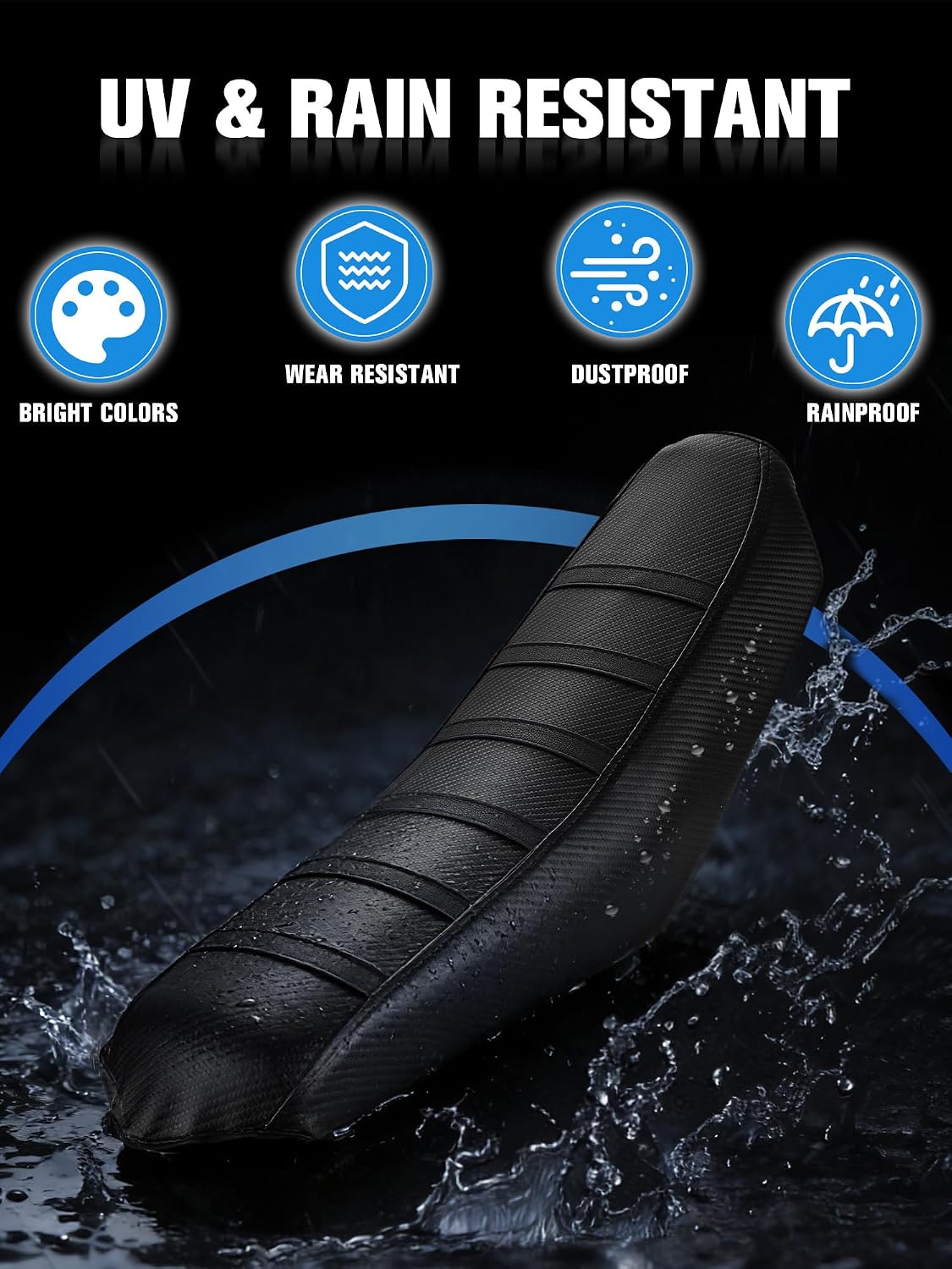 Non-Slip Seat Cover Compatible Fit for Tuttio Tutti Tutto Soleil 01, Electric Dirt Bike Soft Seat Cover Black