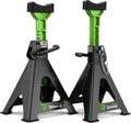 Jack Stands 3 Ton (6,600 lb) Heavy Duty Steel, Double Locking, Set of 2, Adjustable Height 11.03-16.7 Inch, Green Car Jack Stands for Cars SUV Trucks Vans