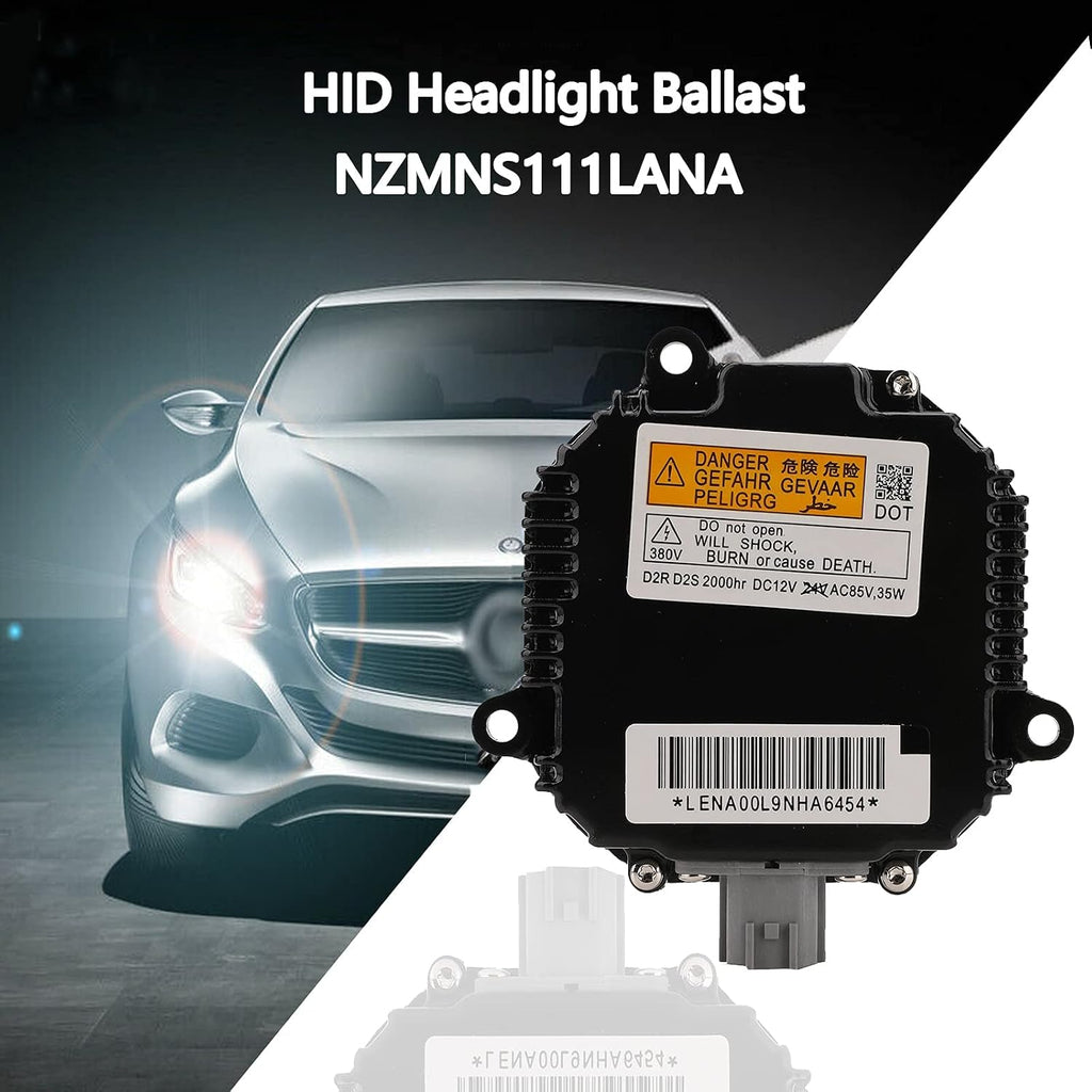 Xenon HID Headlight Ballast Control Unit with Igniter & D2S Bulb - Compatible with Nissan Altima, 350Z, Maxima, Murano, Rogue, Infiniti G35, G37, FX35- Replaces 28474-8991A 28474-89904 NZMNS111LAN