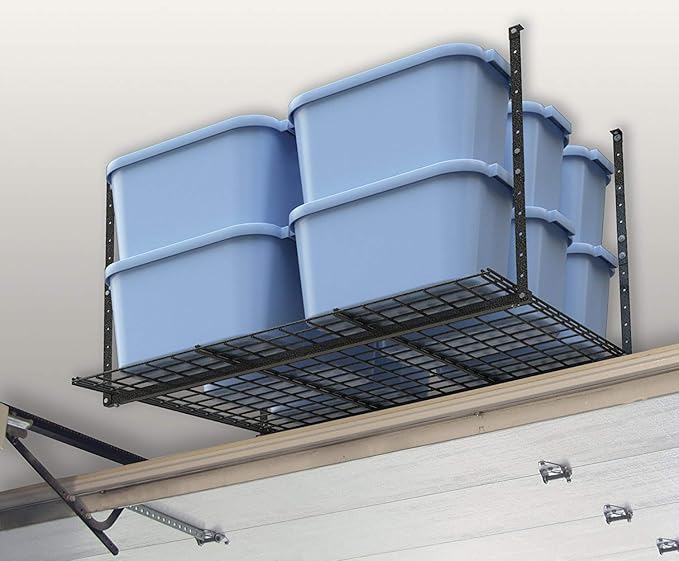 00625 45-Inch x 45-Inch Overhead Steel Garage Storage System & Rack, Hammertone - Image 6