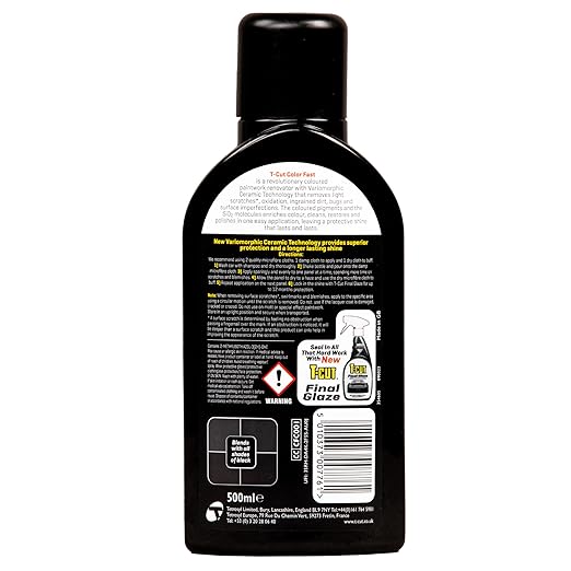 T-Cut Black Scratch Remover Color Fast Paintwork Restorer Car Polish, 13 Colors - Image 2