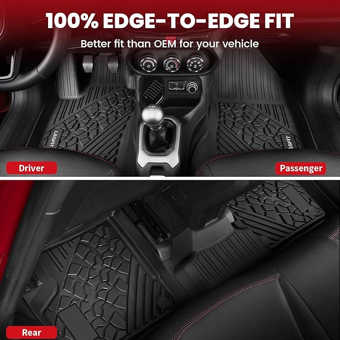 LASFIT Floor Mats for Jeep Renegade 2015-2023 All Weather TPE Custom Fit Car - Image 5