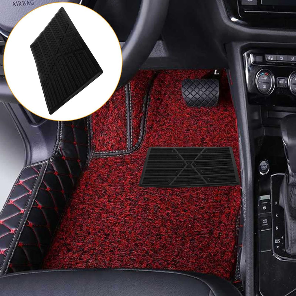 Healifty Universal Car Floor Mat Repair Patch, Rubber Heel Protector Pad for Driver Side Carpet, Anti-Slip Foot Pedal Plate Kit for Auto Truck Vehicle 9.05X5.90 Inch