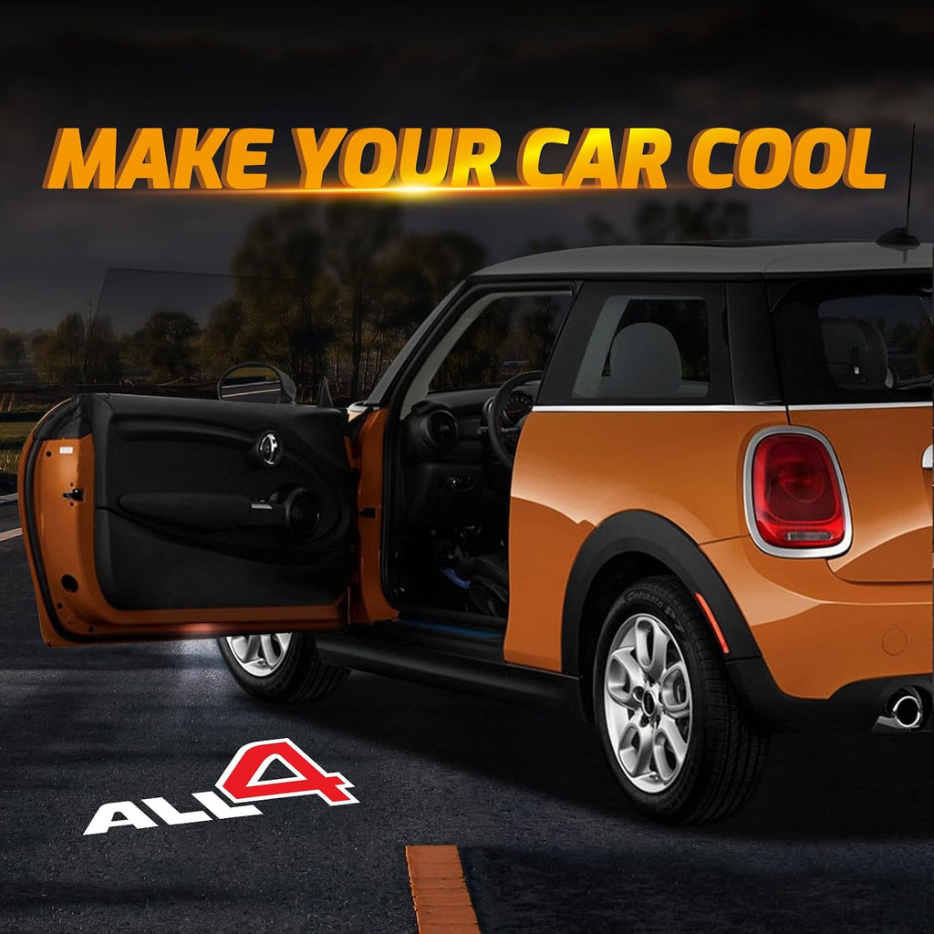 2Pcs Car Door Lights Projector for Clubman/Countryman/Paceman/Sports/Cooper R55 R56 R57 R58 R59 R60 R61 F55 F56 F57 Car Accessories - Ghost Shadow Welcome LED Puddle Lights