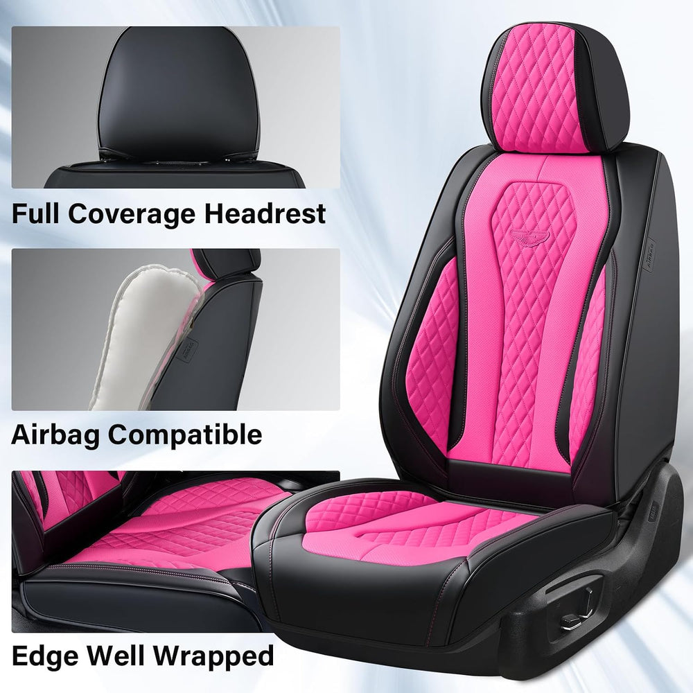 Coverado Auto Seat Covers, Car Seat Covers Full Set, Rose Car Seat Cover, Dri...