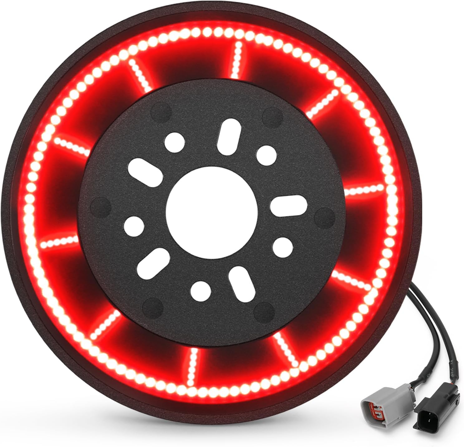 SUPAREE Spare Tire Brake Light Fit For Jeep Wrangler 2007-2018 JK JKU,232PCS LED Super Bright 3rd Third Stop Rear Wheel Lights Plug and Play,Red Smoke Black Design