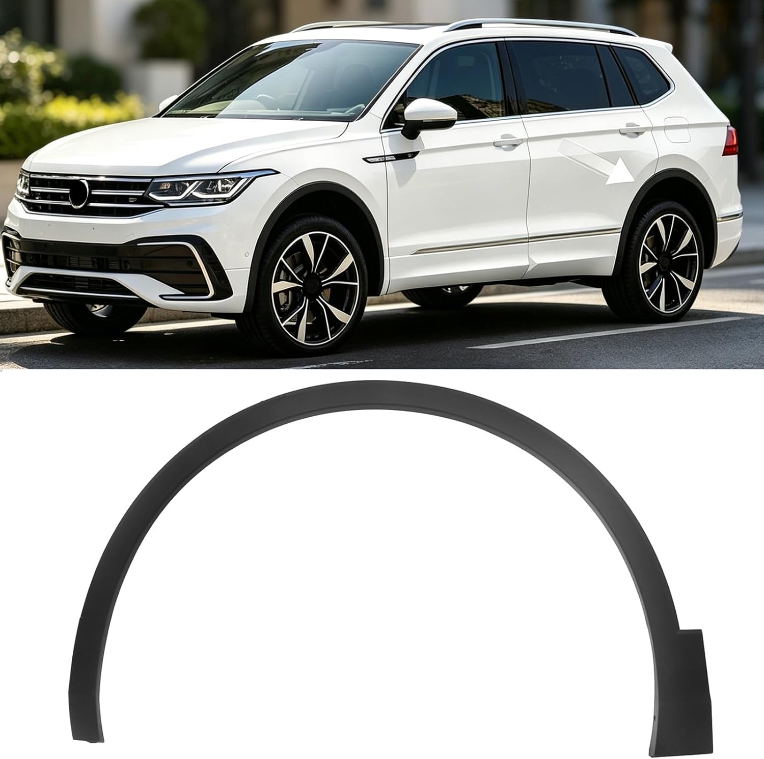 Wheel Flare Molding Trim Fit for Volkswagen VW Tiguan 2018 2019 2020 2021 2022 2023 Wheel Cover 5NN854731A9B9 (Front Left Driver Side)