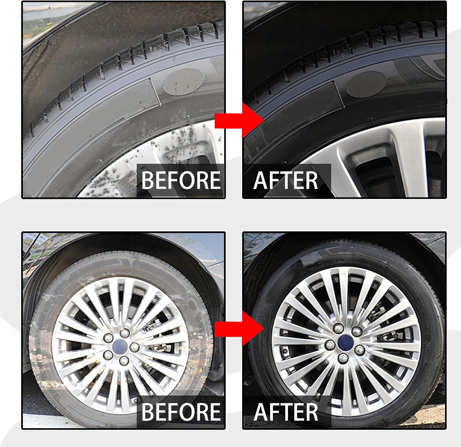 Wheel Cleaner, Cleaner Spray, Reduce Erosion, Wheel Maintenance Cleaner, Renovation, Remove Dirt, Dust, Oil Stains, Etc, on The Tire Surfaceprevents Aging and Cracking (3PCS)