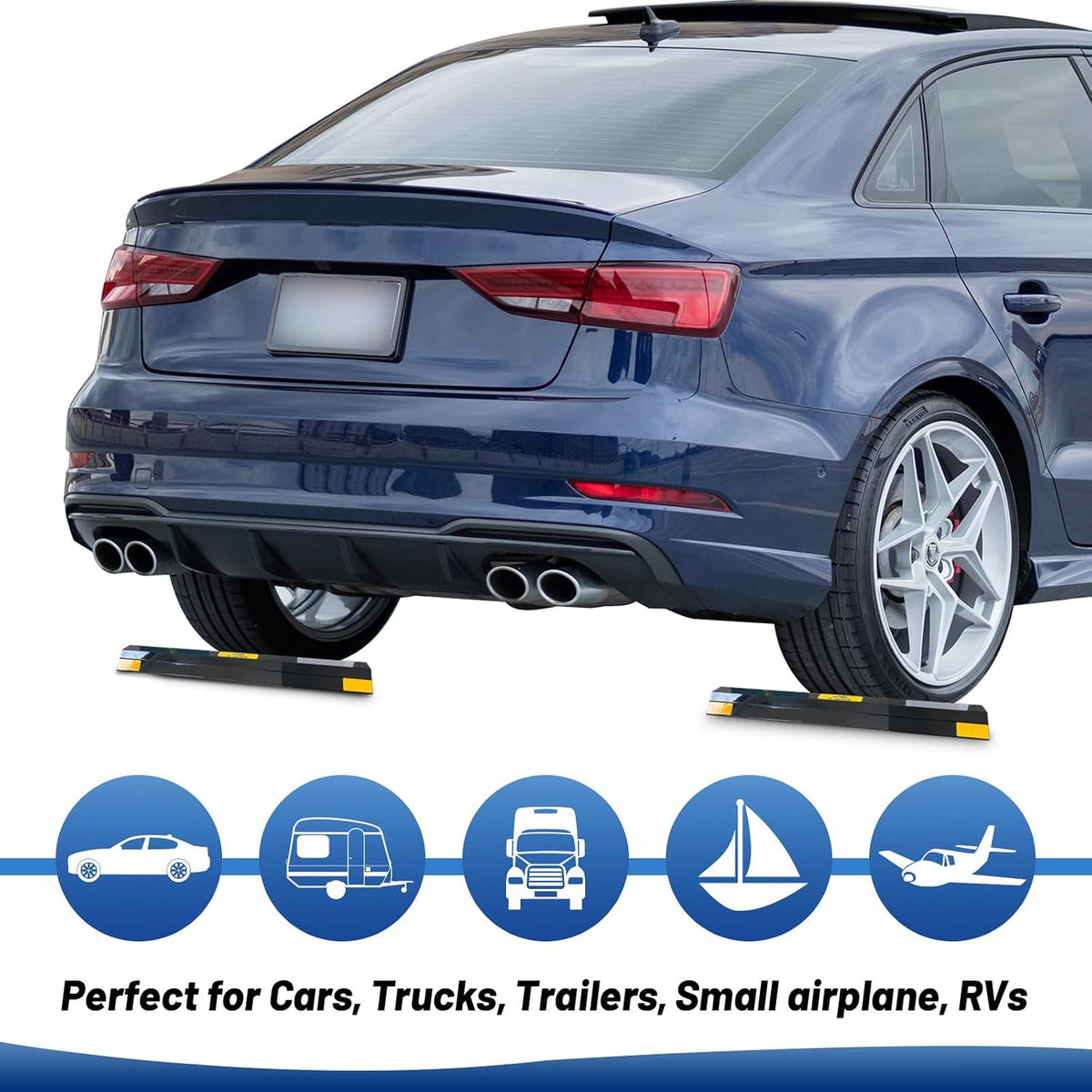 (new upgrades) 24" 2 pcs heavy duty parking, side view