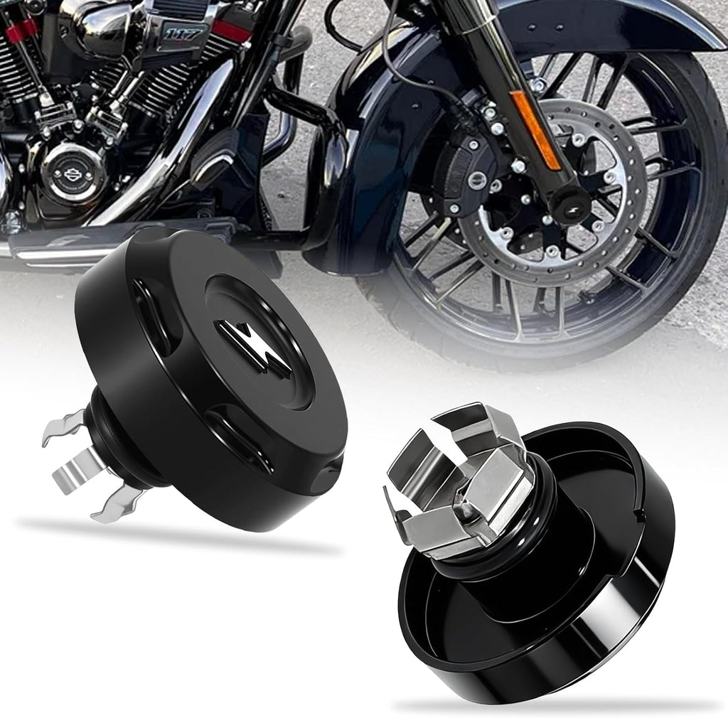 Front Axle Nut Covers Caps for Harley Street Glide, Road Glide, CVO FLTRX FLHX 2024-2026