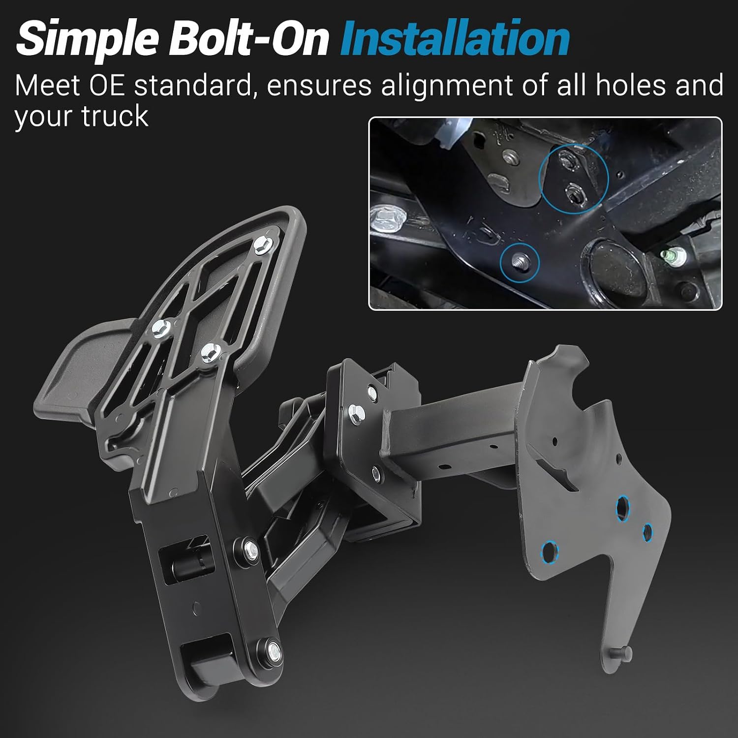 Rear Bed Step,Retractable Bed Step Bumper Step for Dodge Ram 1500 DT New Body Style with Dual Exhaust Vehicles 2019 2020 2021 2022 2023 2024, Replaces # 82215289AH 82215289AG