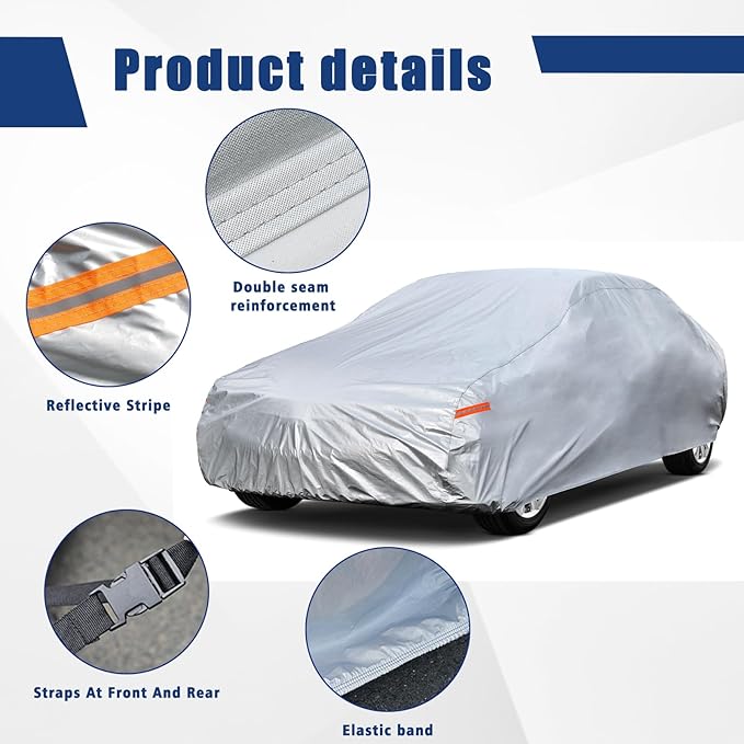Kayme 6 Layers Coupe Car Cover Custom Fit Toyota MR2 Waterproof All Weather - Image 3