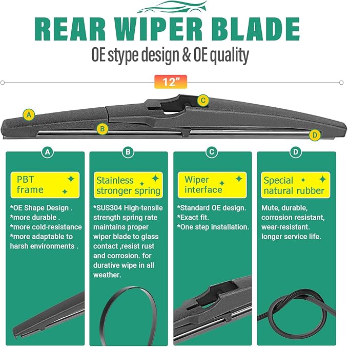 26" 16" 12" Windshield Wiper Blades Replacement - Image 4
