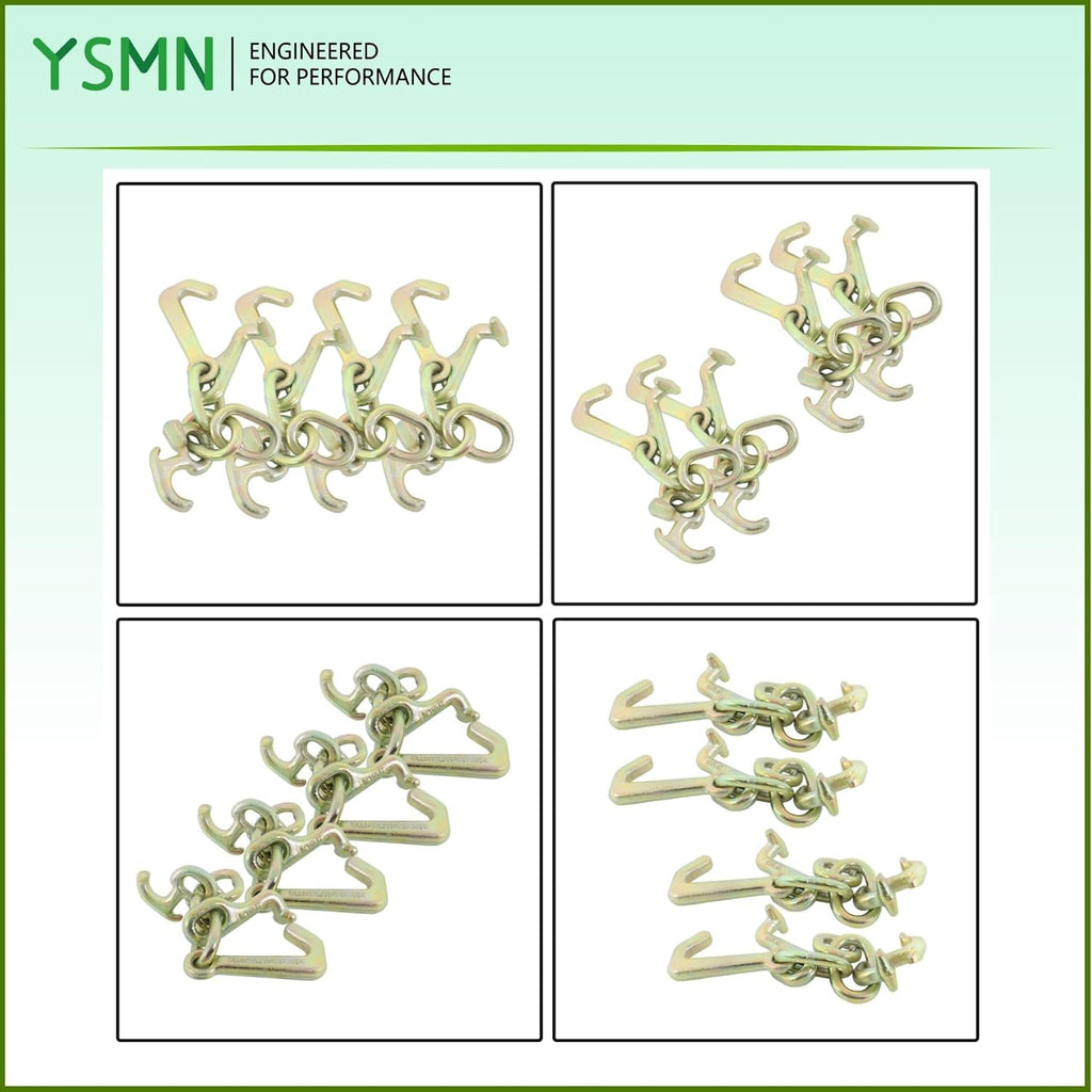 G70 Heavy Duty 4Pcs 5/16 RTJ Cluster Hook Set Replacement for Car Hauler Towing Trucks Wrecker ﻿