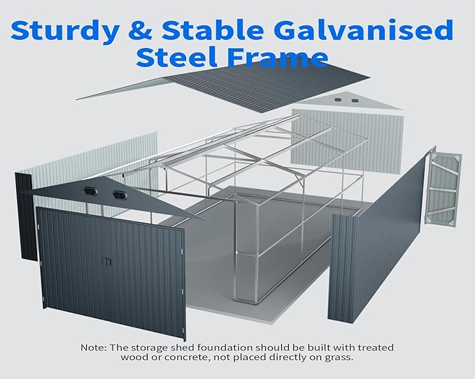 20x13 Metal Shed, Metal Garage Building - Image 9