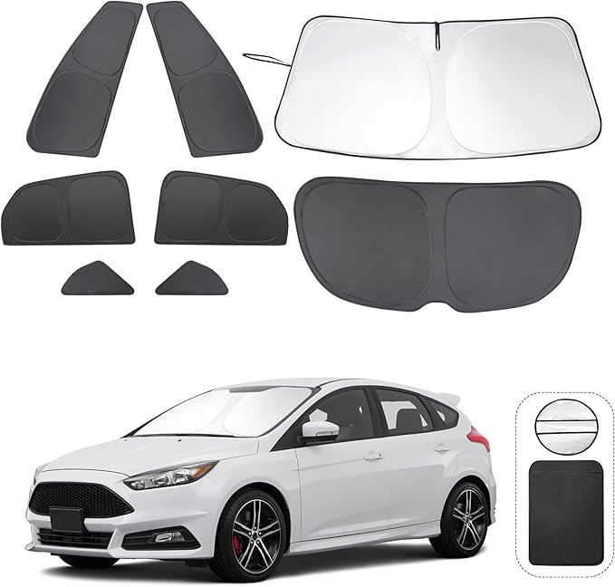 TINGLU Window Shades for Ford Focus 2014-2018 Hatchback Accessories Car Side by TINGLU