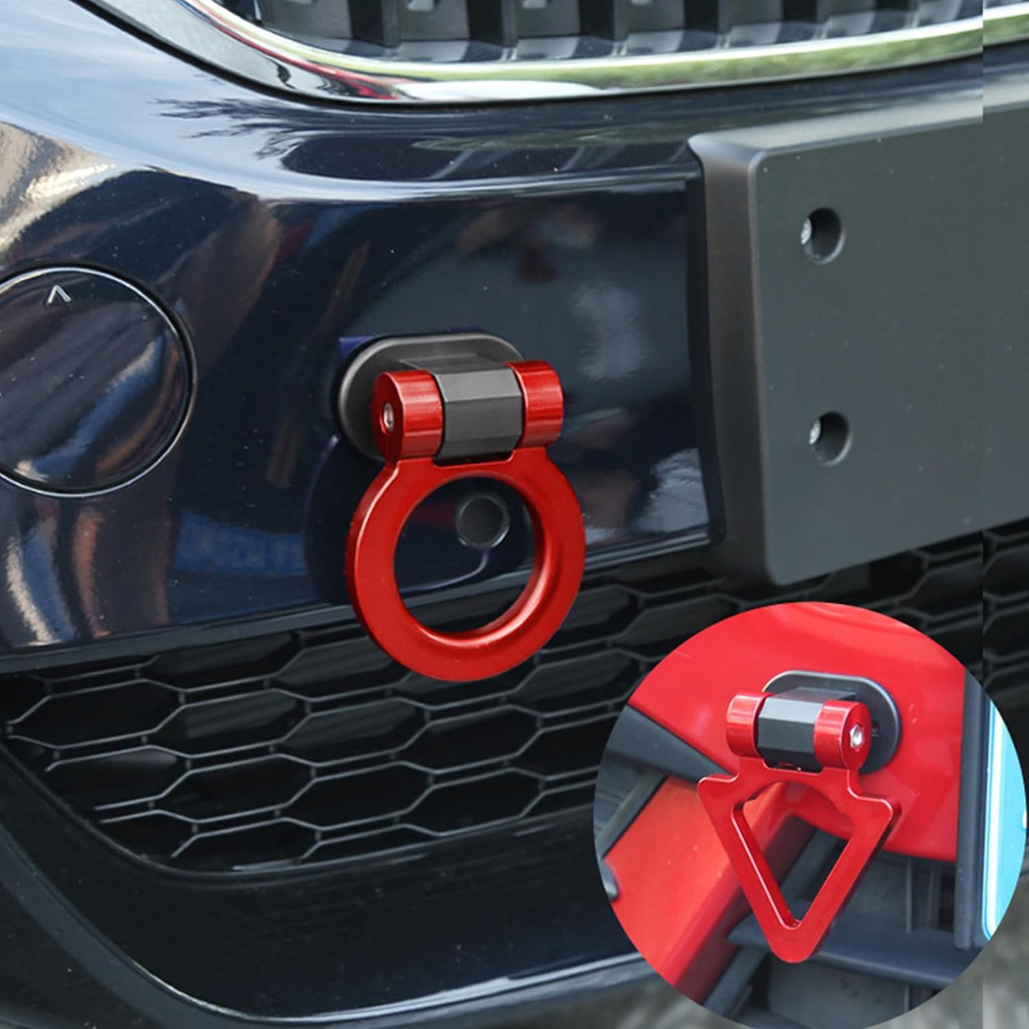 ABS Trailer Hitches for Car Front Bumper Universally Easy Installation Decorative Tow Hook Decorations Sticker