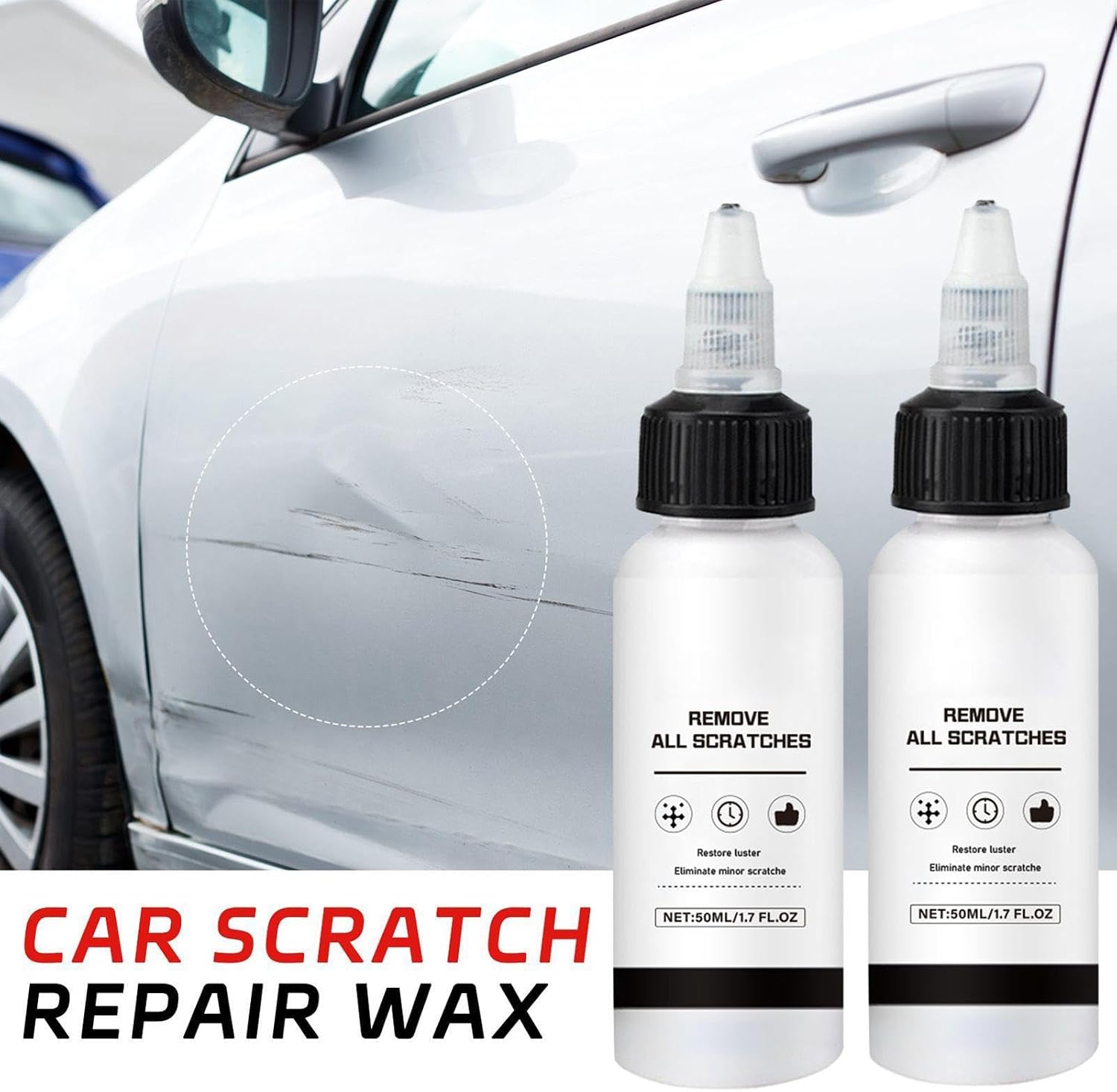 Car Scratch Repair Cream - 50ml Compact Automotive Maintenance Paste | Vehicles Paint Repair Cream | for Vehicle Trailer RV Truck Automotive Sedan
