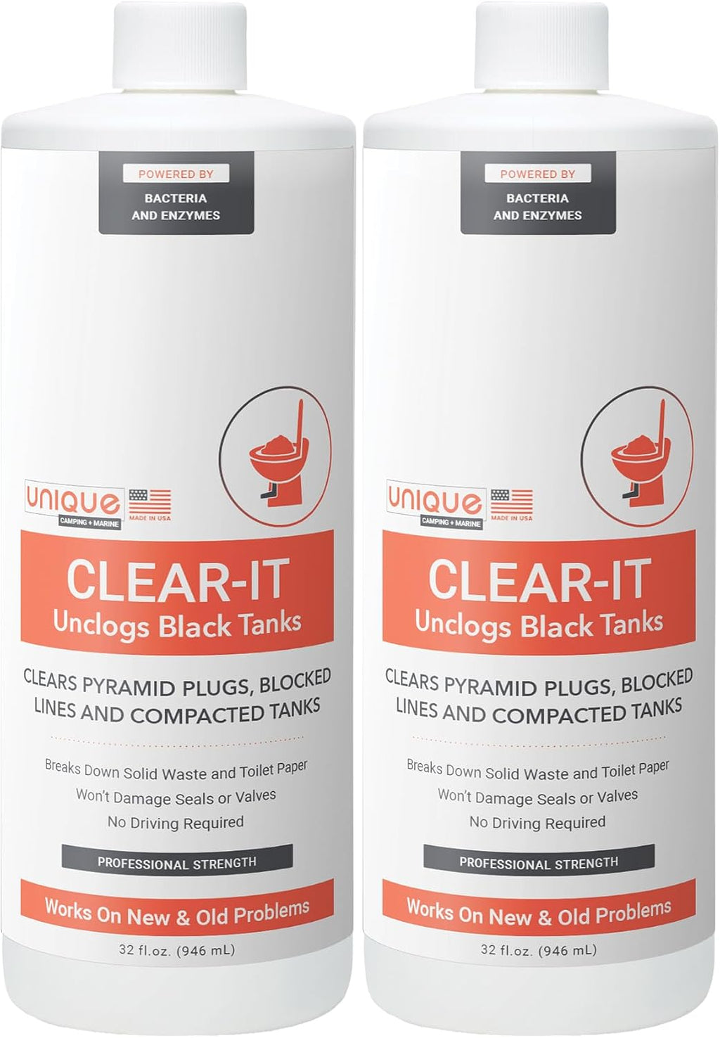 Unique Clear-It RV Black Tank Unclogger Liquid