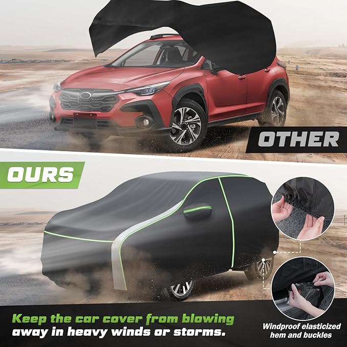 Mixsuper Liner Car Cover for Subaru Crosstrek 2013-2026, 7 Layers Waterproof
